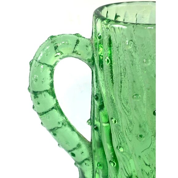 Northwood Glass Mold Green Glass Stump Creamer LG Wright Tree Trunk Pump - Picture 5 of 7